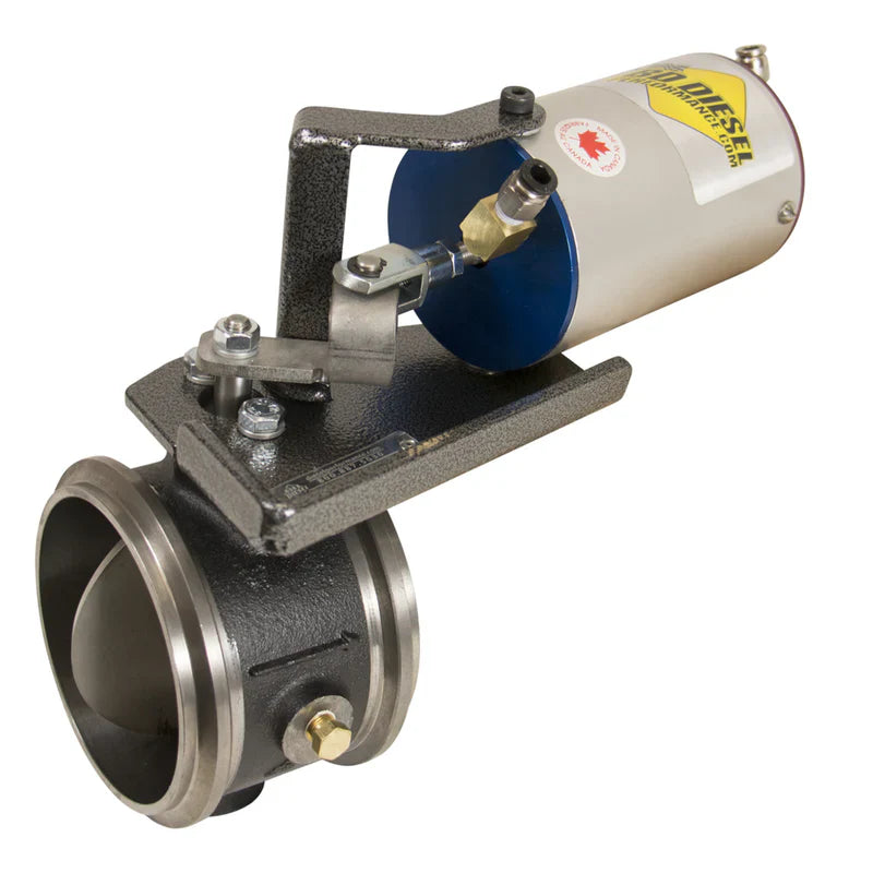 Exhaust Brake W/Apps Remote Mount Vacuum Controlled 60Psi 4Inch Exhaust Dodge 24-Valve 5.9L Cummins 1998.5-2002