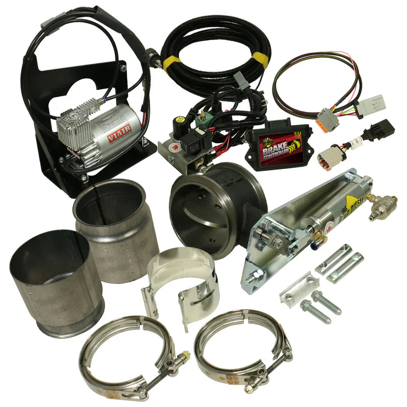 Exhaust Brake (Remote) W/Non-Vgt Turbo & 4-Inch Exhaust Kit - Dodge 6.7L Cummins 2007.5-2017