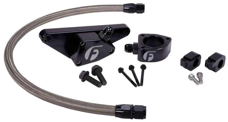 Fleece Coolant Bypass Kit For 2003-2018 Cummins Manual Transmission & 2007.5 To Present Non Egr Equipped W/ Stainless Steel Braided Line