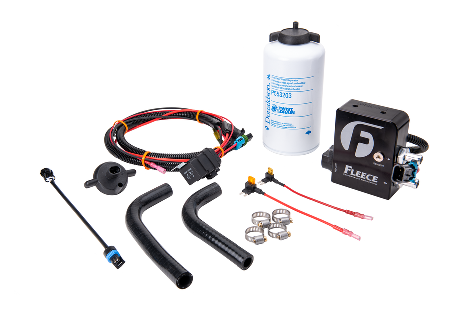 Fleece Auxiliary Heated Fuel Filter Kit For 2011-2016 Lml Duramax