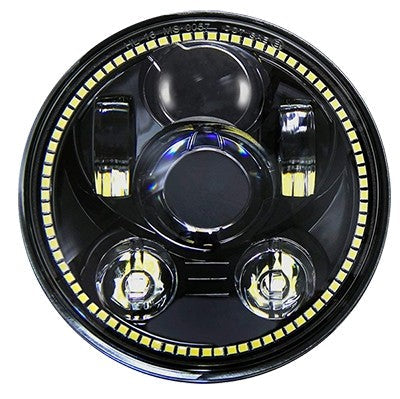 5.75" Dot Led Motorcycle Headlight With Drl Halo